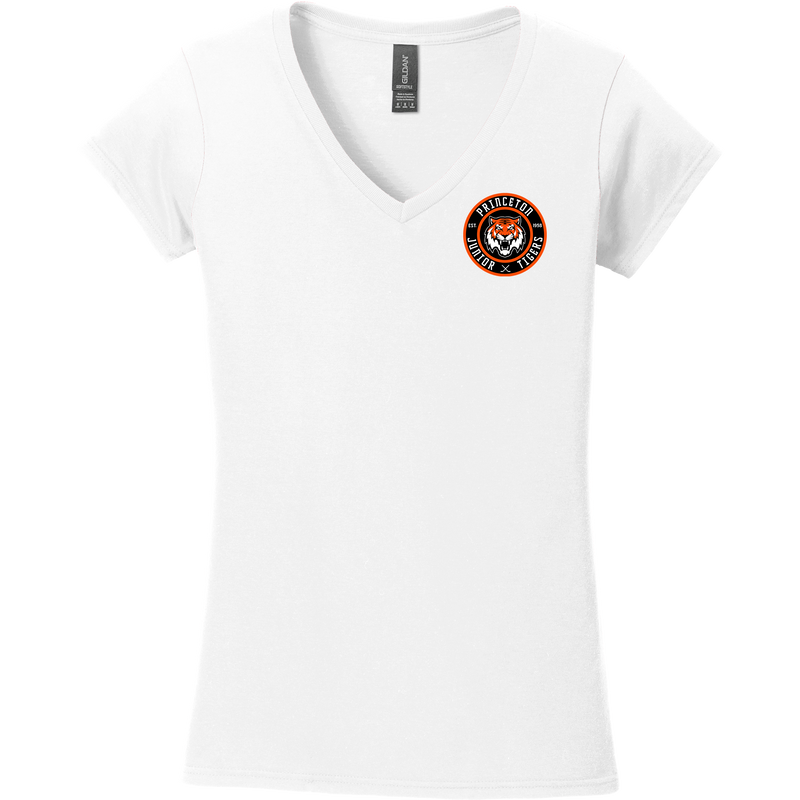 Princeton Jr. Tigers Softstyle Ladies Fit V-Neck T-Shirt