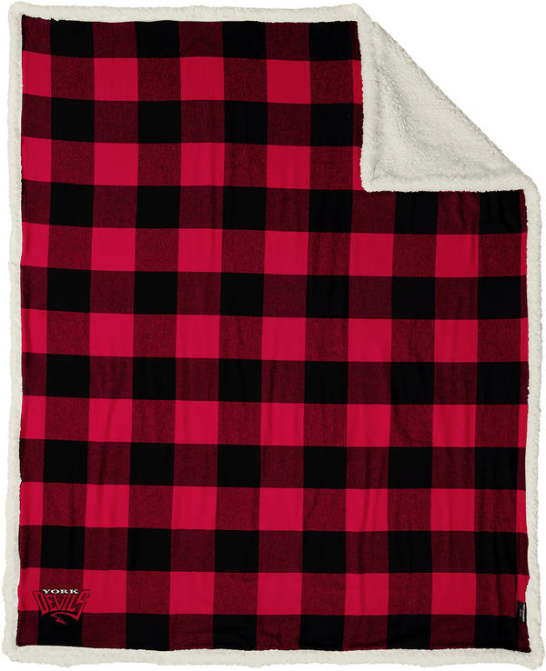 York Devils Flannel Sherpa Blanket