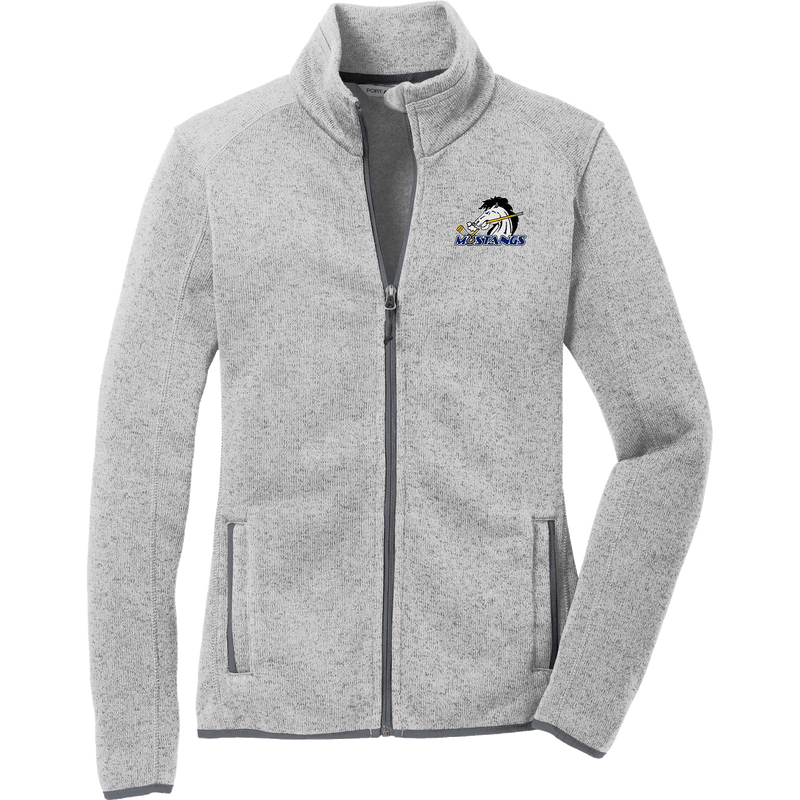 Mid-State Mustangs Ladies Sweater Fleece Jacket