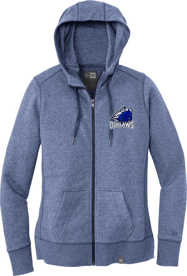 Brandywine Outlaws New Era Ladies French Terry Full-Zip Hoodie