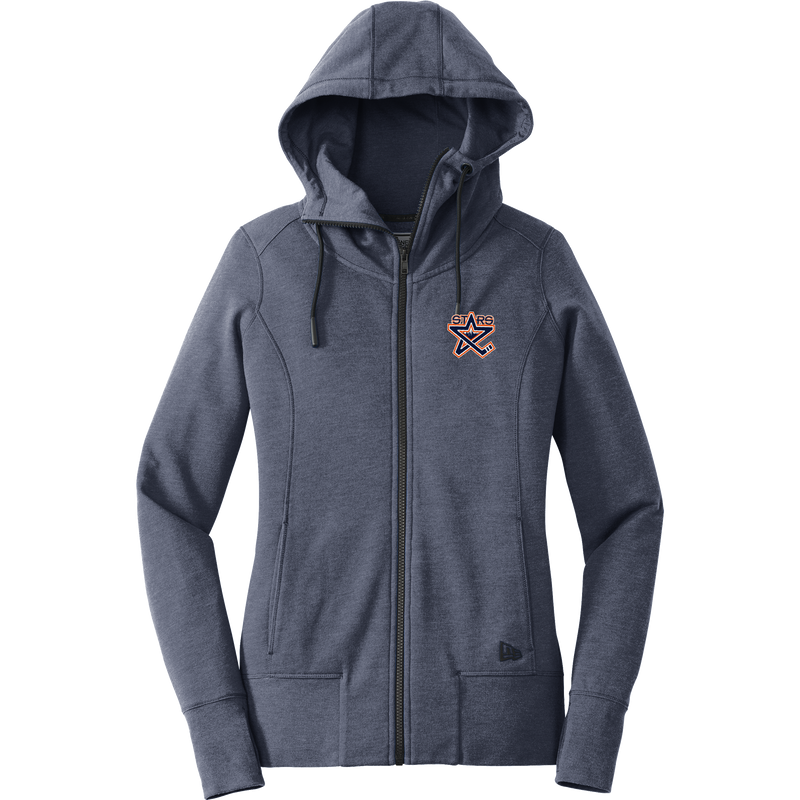 NY Stars New Era Ladies Tri-Blend Fleece Full-Zip Hoodie