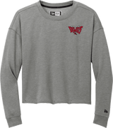 York Devils New Era Ladies Tri-Blend Fleece Crop Crew