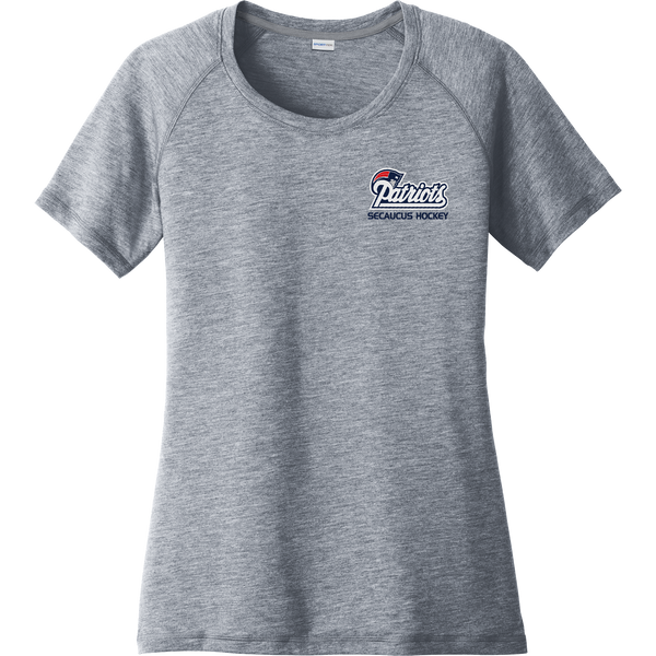 Secaucus Patriots Ladies PosiCharge Tri-Blend Wicking Scoop Neck Raglan Tee