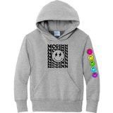 McGinn Youth "Smiley Neon Sleeve" Fleece Pullover Hooded Sweatshirt