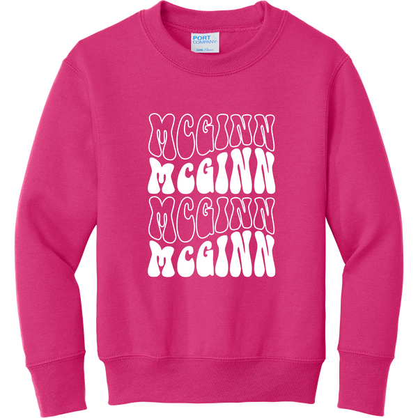 McGinn Youth "Groovy" Core Fleece Crewneck Sweatshirt