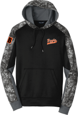 Biggby Coffee AAA Sport-Wick Mineral Freeze Fleece Colorblock Hooded Pullover