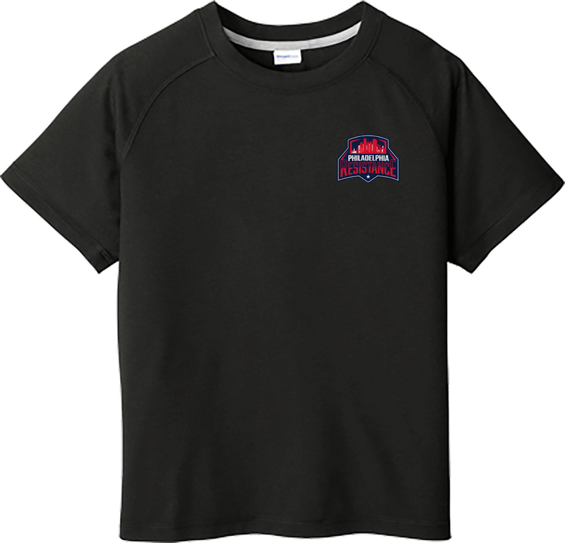 Philadelphia Resistance Youth PosiCharge  Tri-Blend Wicking Raglan Tee