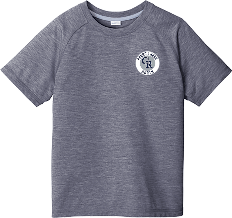 Council Rock North Youth PosiCharge  Tri-Blend Wicking Raglan Tee